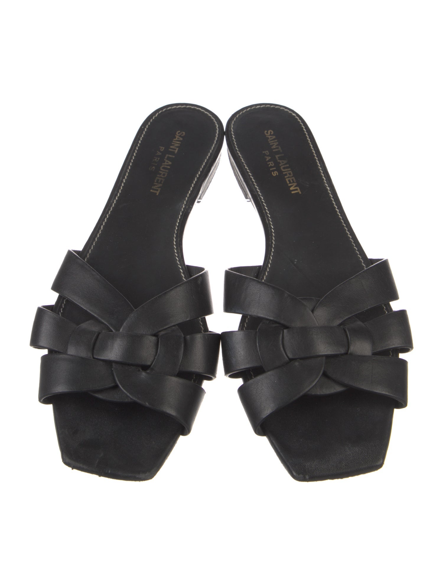 Saint Laurent Leather Slides